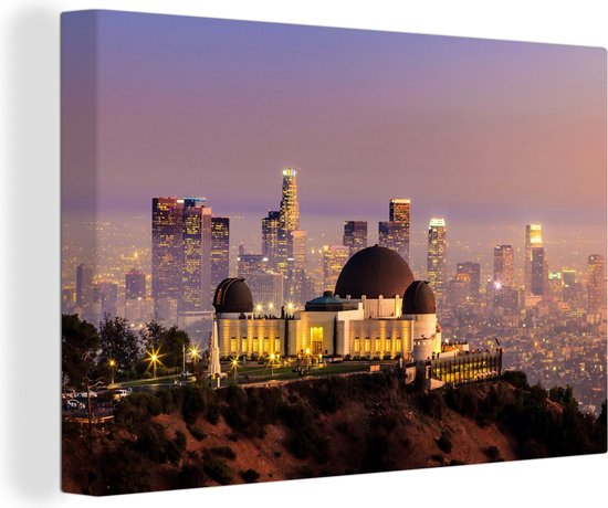 Canvas Schilderij Los Angeles - Skyline - Architectuur - Wanddecoratie