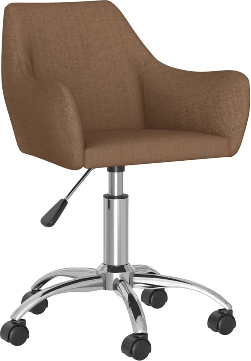Prolenta Premium - Kantoorstoel draaibaar stof bruin