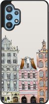 Leuke Telefoonhoesjes - Hoesje geschikt voor Samsung Galaxy A32 5G - Grachtenpandjes - Backcover zwart - Print / Illustratie - Multi