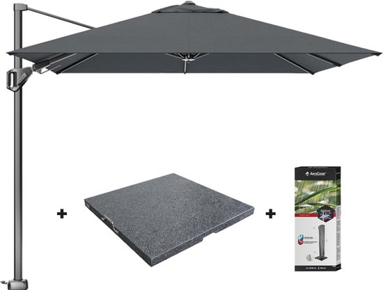 Combideal Relax Zweefparasol Libra Grijs 250 x 250 cm kopen online