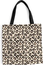 Sac Bandoulière - Sac De Plage - Shopper Imprimé Animal - Imprimé Panthère - Rose - 45x45 cm - Sac Coton