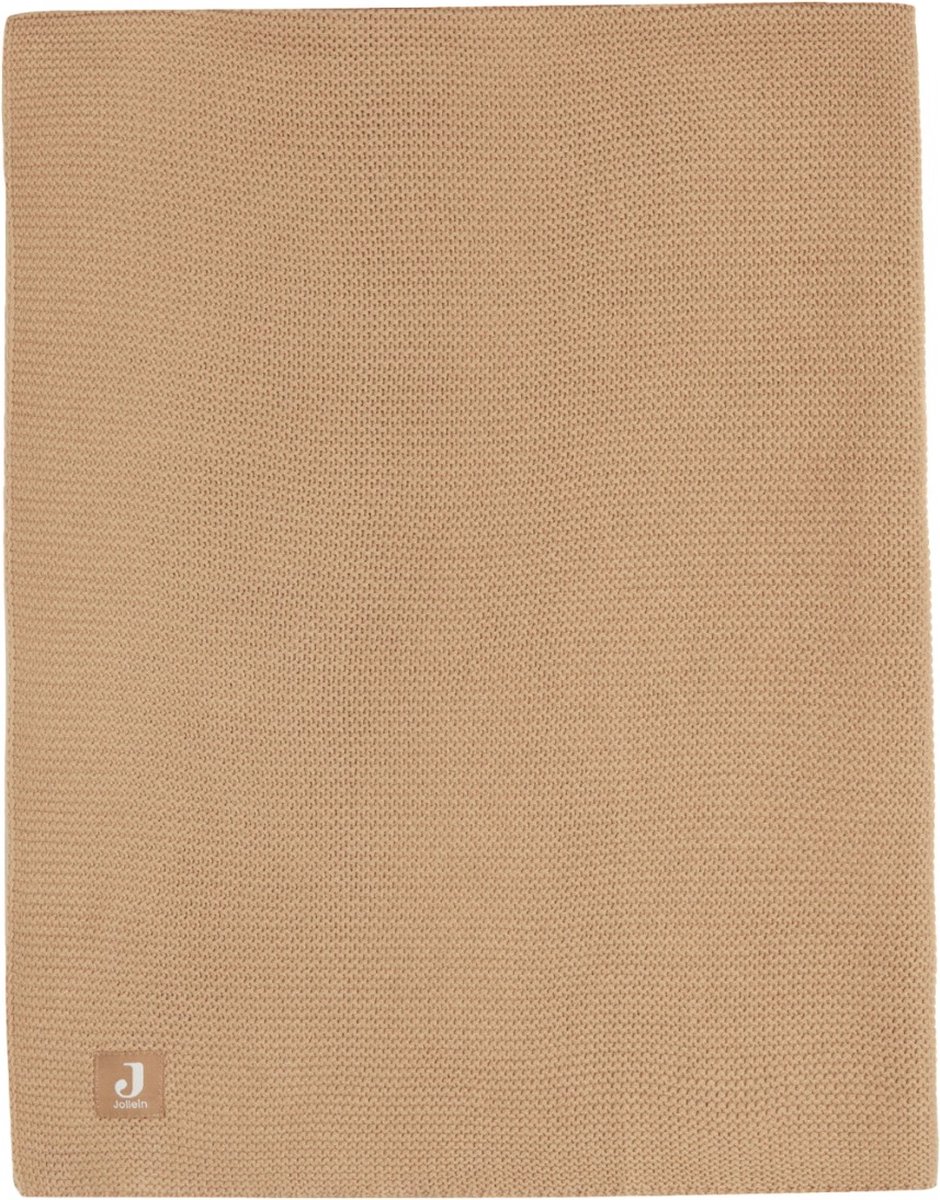 Jollein Baby Deken Wieg 75x100cm Basic Knit - Biscuit