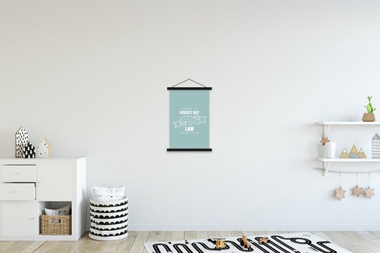 Porte-affiche avec affiche - Affiche scolaire - Citation - Wet - Étudiants - 40x60 cm - Lattes noires