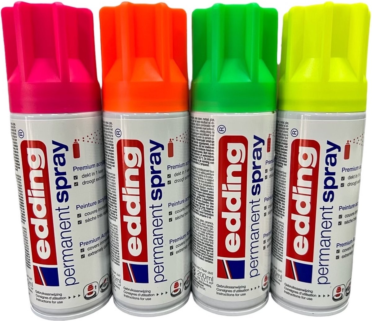 edding 5200 Spray Permanente, Bianco Traffico Lucido, 200 Ml, Vernice Acrilica Premium per Dipingere e Decorare Vetro, Metallo, Legno, Ceramica, Plastica, Tela, Smalto Acrilico