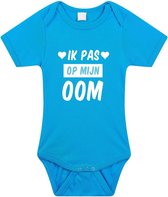 Je prends soin de mon oncle text bébé barboteuse bleu garçons - Cadeau de naissance - Vêtements bébé 68 (4-6 mois)