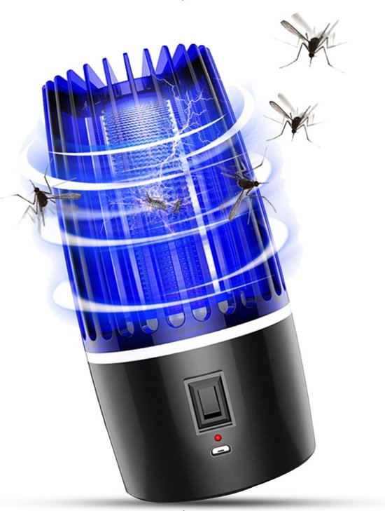 B-care Elektrische Muggenlamp - 4000 mAh Batterij - Nachtlamp - UV Muggenlamp – Muggenvanger - Geluidloos - Insectenverdelger – Vliegenlamp – Muggendoder – Mosquitokiller- Antimuggenlamp
