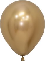 Luxe goud chrome latex balonnen 5inch (12cm) 50st