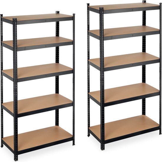2x Zwarte stellingkast 875 kg kopen