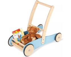 Pinolino Loopwagen – Pastelblauwe Houten Loopwagen Üli" voor Kleine Avonturiers!