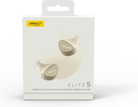 Jabra Elite 5 Headset True Wireless Stereo (TWS) In-ear Oproepen/muziek Bluetooth Beige, Goud