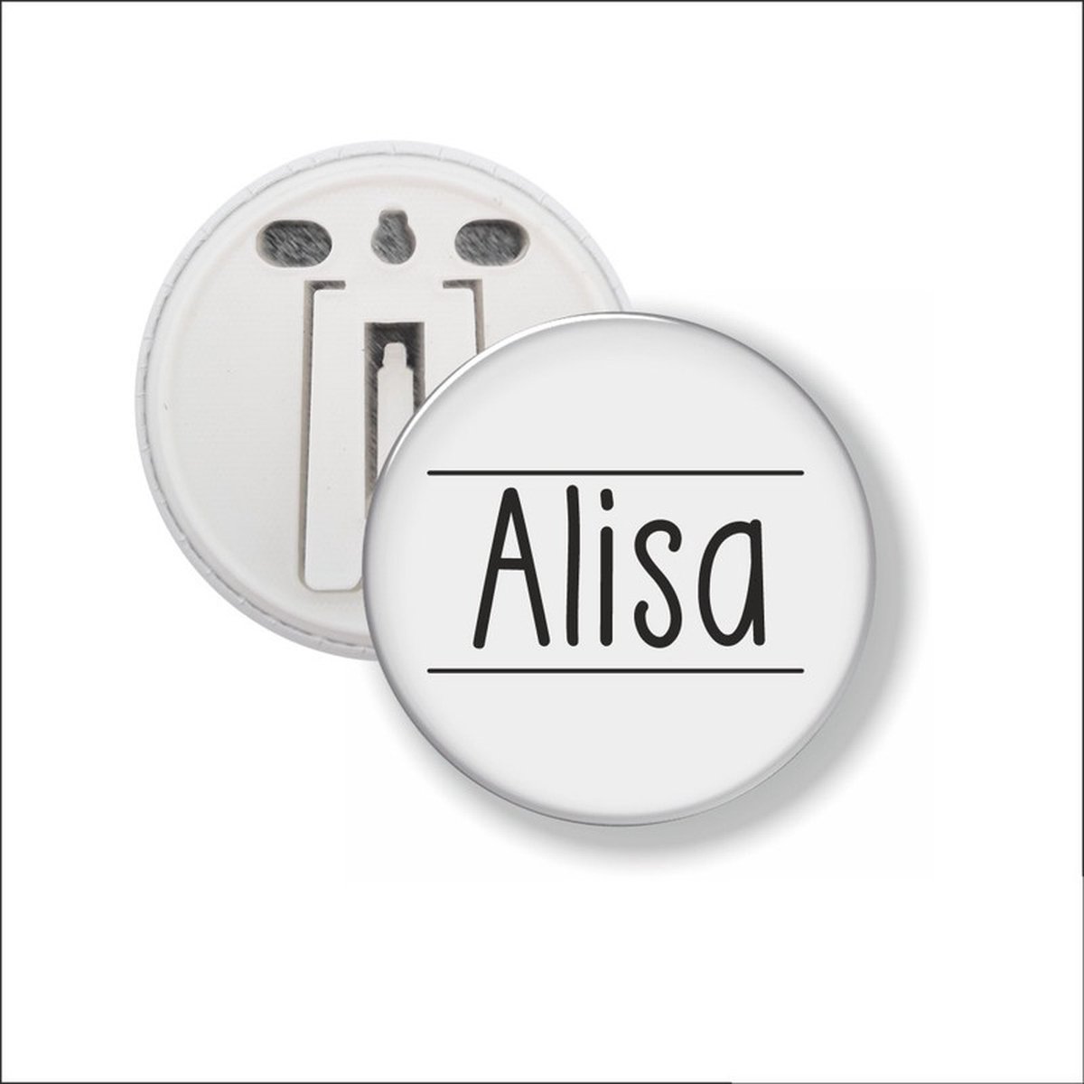 Button Met Clip 58 MM - Alisa