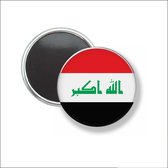 Button Met Magneet 58 MM - Vlag Irak - NIET VOOR KLEDING
