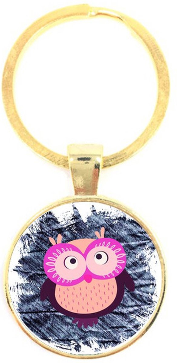 Sleutelhanger Glas - Uil