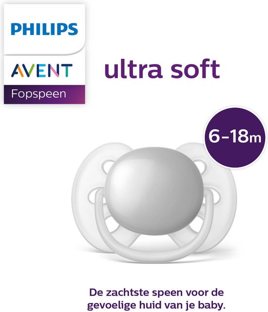 Philips Avent Ultra Soft SCF223/03 - Fopspeen - 6-18 maanden - 2 stuks |  bol.com
