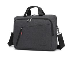 Laptoptas 15,6 inch - Laptop tas Schoudertas dames en heren - Waterafstotend - 12L - antraciet