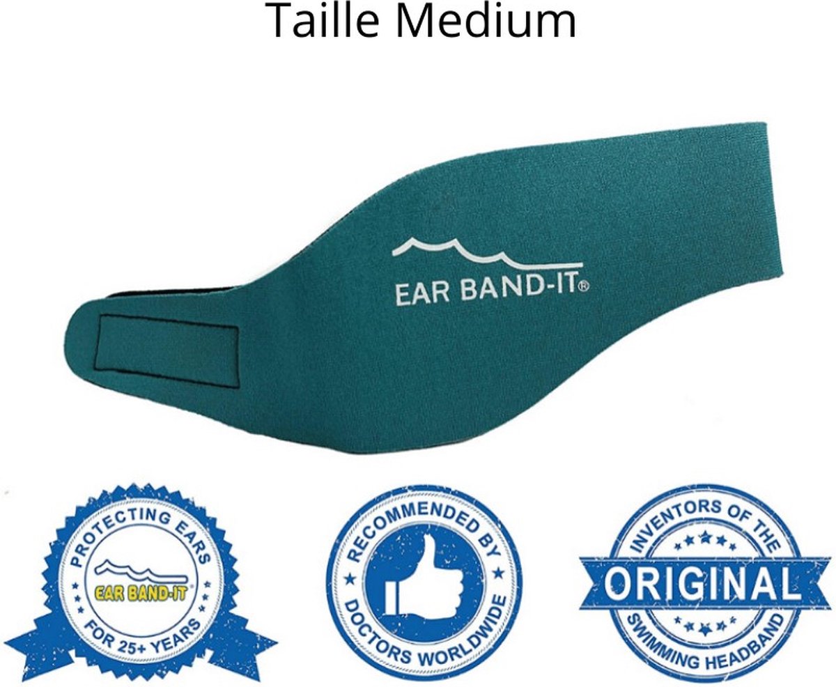 Goedkoopste Neopreen zwemhoofdband EarBand It, turkoois, maat Medium