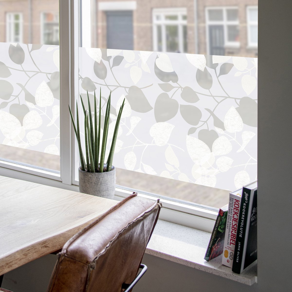 d-c-fix Amena Raamfolie - 45x150cm - Melkglas - Planten - Statisch
