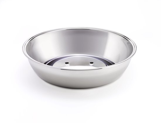 LotusGrill XXL rvs binnenschaal met twee gaten in de bodem.