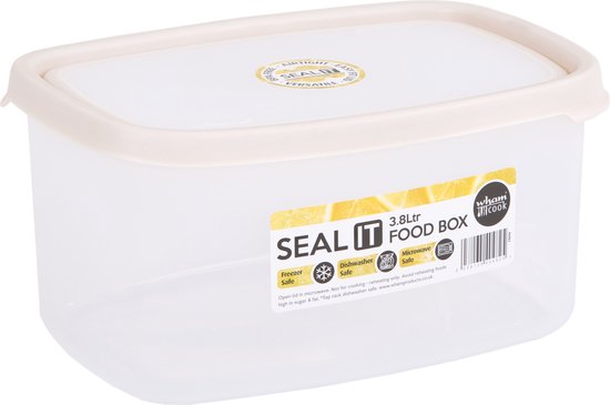 Wham Seal It Vershouddoos - Rechthoekig - 3,8 Liter - Set van 2 Stuks - Creme