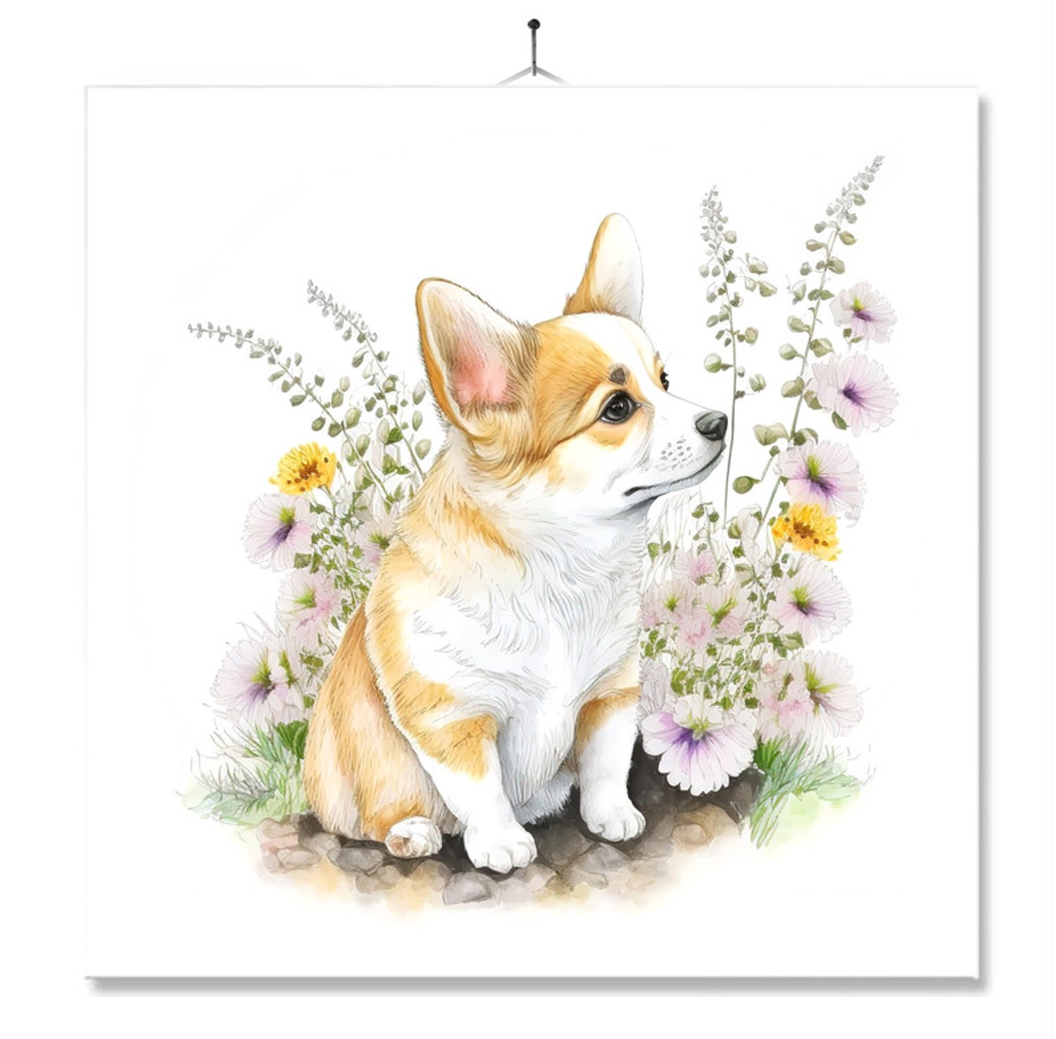 MC Living Tegel Met Opdruk | Verjaardag kado | Cadeau | Honden | Corgi Ontwerp 3