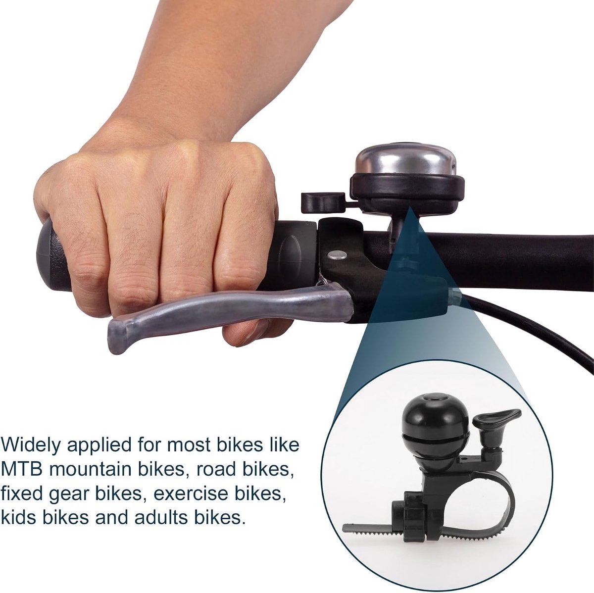 MTB Mountain Bike Road Bike Bicycle Trigger Bell Retro Crisp Ringing Quick Release Design Adjustable Cycling Handlebar - ShopVlot