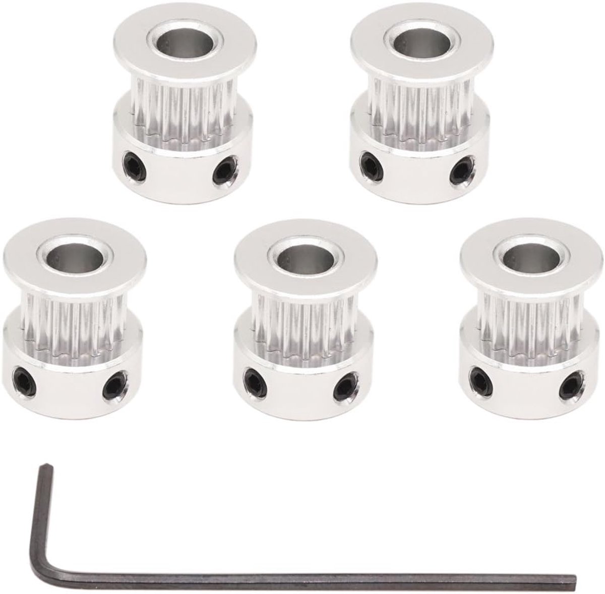 Winsinn GT2 Timing Belt Pulley, 16 Teeth, 5mm Bore , 6mm Width, 16T Timing Belt Pulley, Aluminum Wheel for 3D Printer - ShopVlot