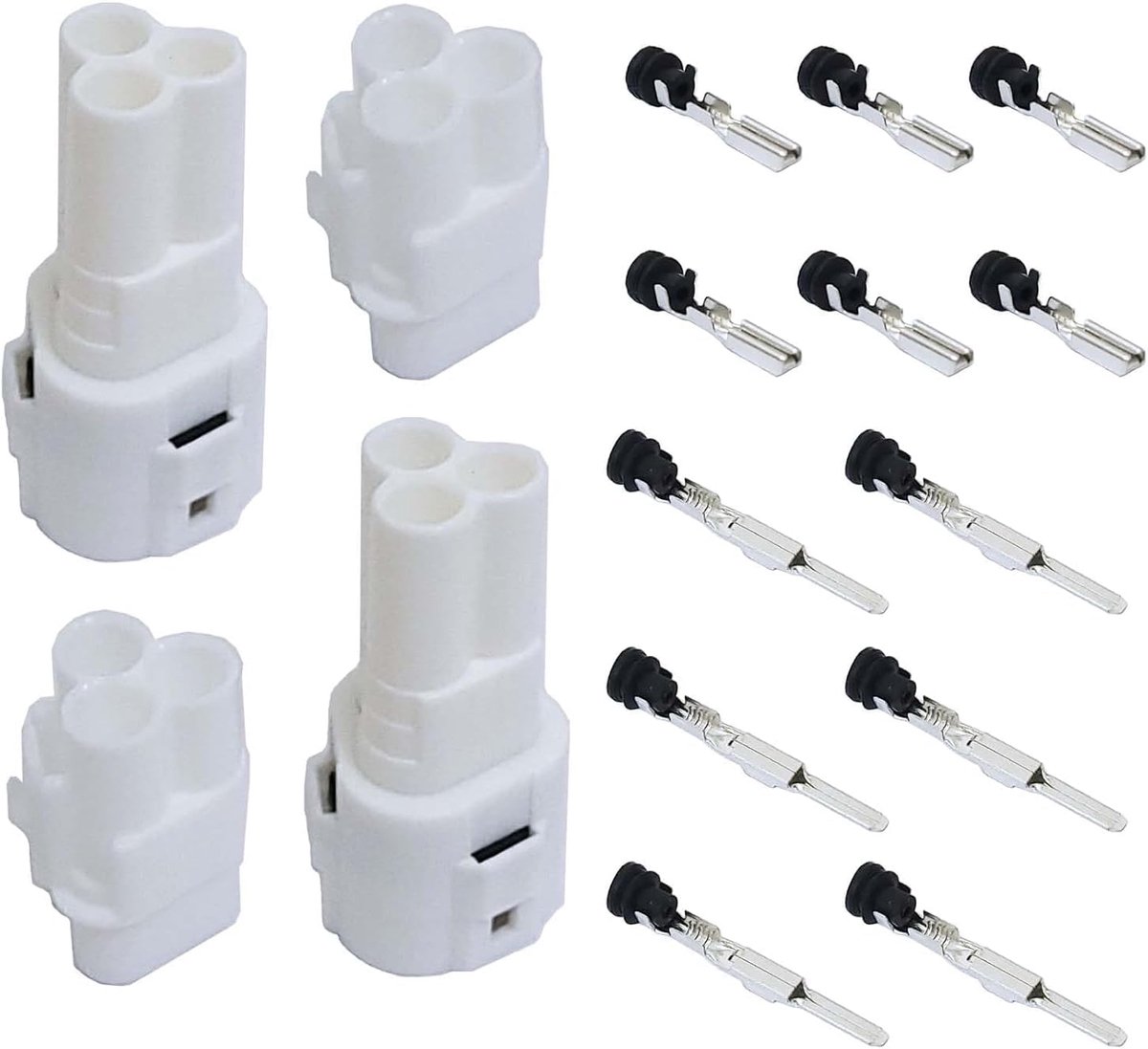 Dailygoods - Motorfiets Connector Kit - 4 Sets 3 Pin - Voor Yamaha Kawasaki Suzuki - Betrouwbaar en duurzaam - Ideaal voor motoren - Eenvoudig te inst...