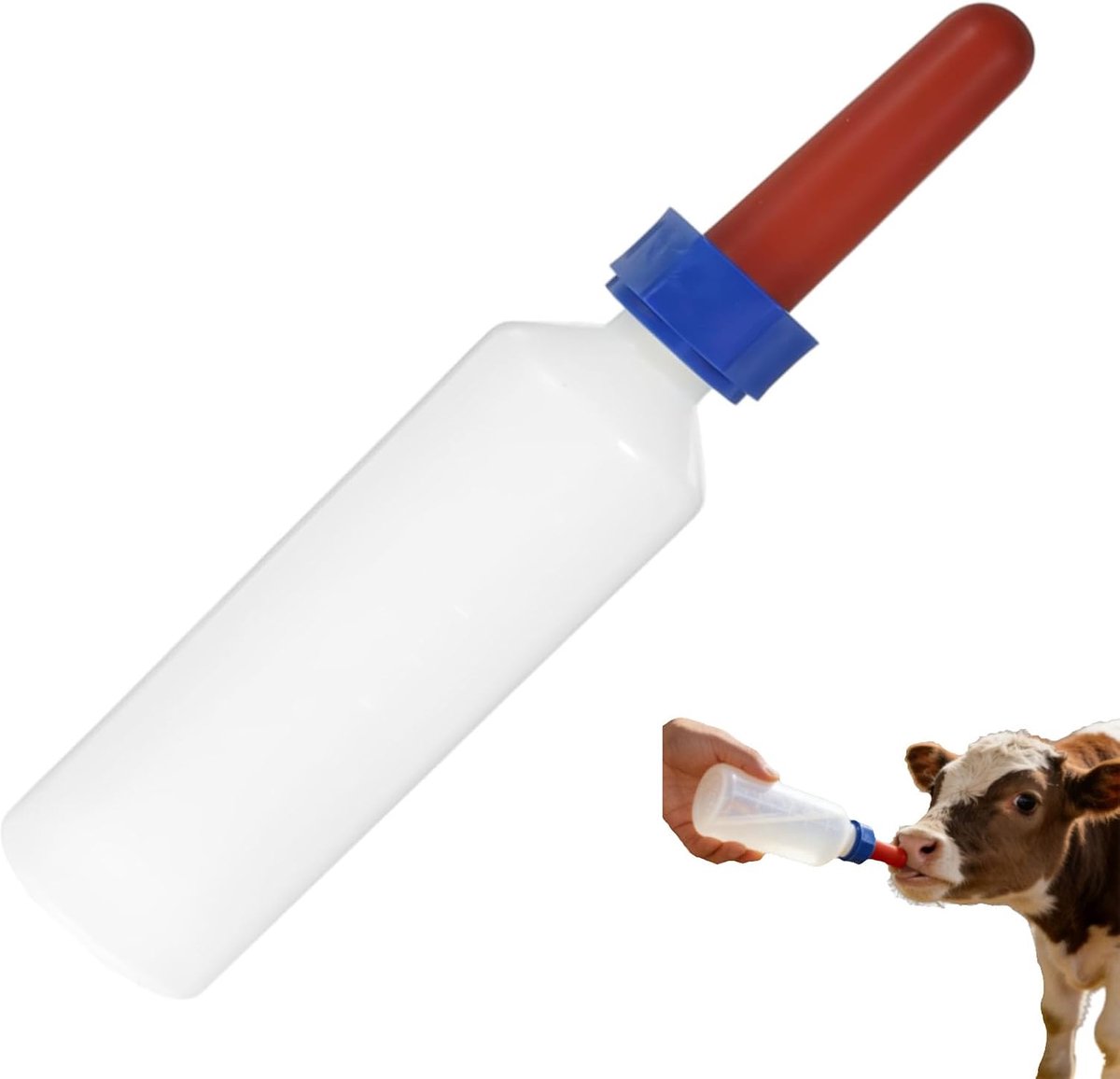 500ml Milk Bottles, Growing Bottle, Pet Food Bottle, PE Material with Silicone Nipple, Clear Scale, Wear-resistant and - ShopVlot