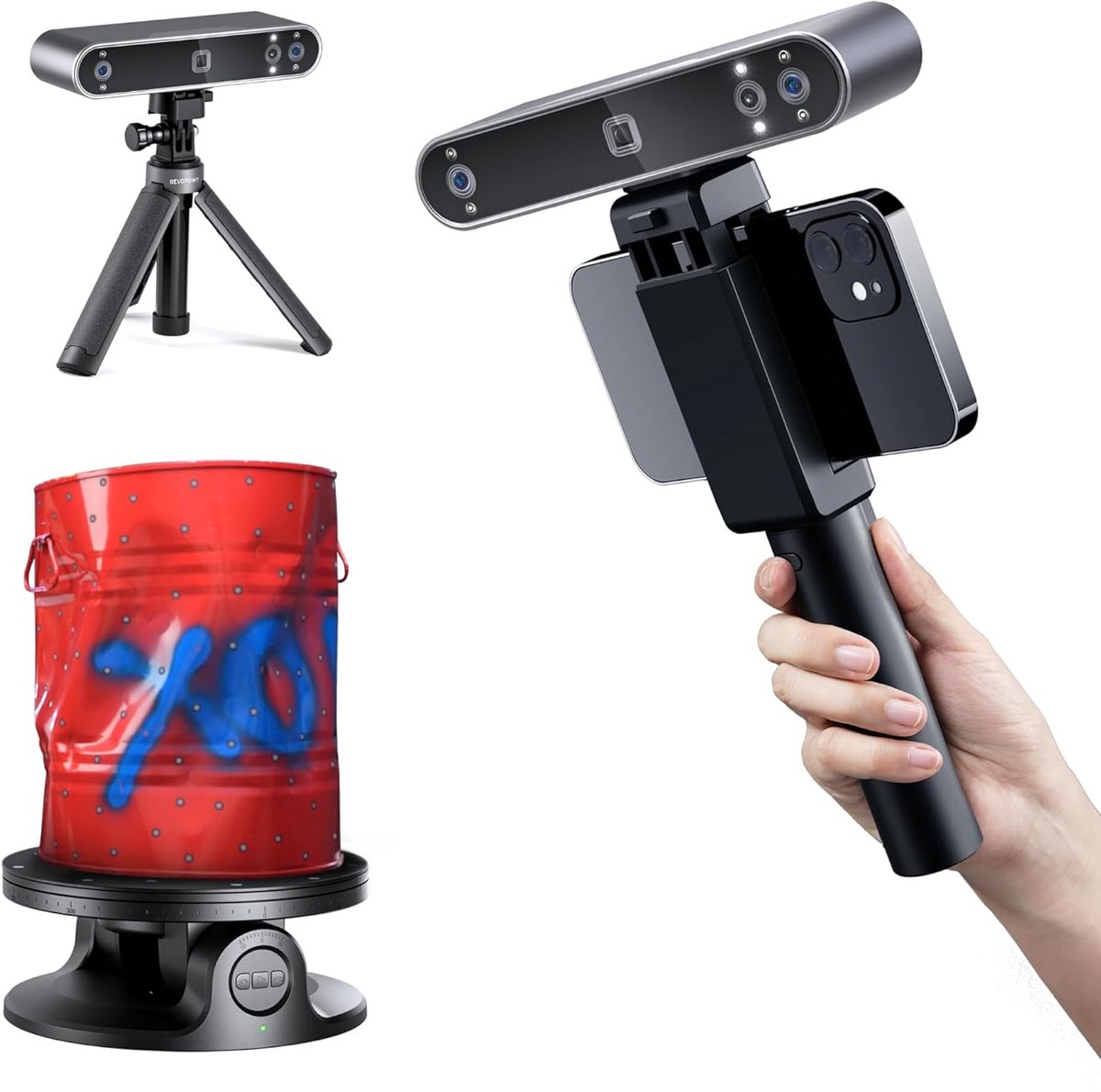 3D scanner 0.05mm precisie - full-color scans - geavanceerde pixelmapping - creëer levensechte modellen - ShopVlot