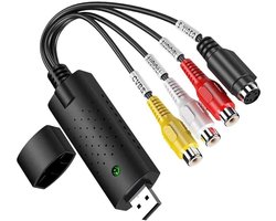 GLER VHS to Digital Converter, USB 2.0 Video Adapter with Audio Recording, Support NTSC, PAL, SECAM, Video Audio - ShopVlot