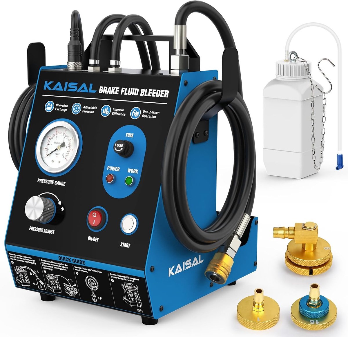 KAISAL Auto Brake Bleeder, Automatic Pulse Brake Bleeding Kit, Electric Brake Fluid Changer, Pressure Adjustable from - ShopVlot