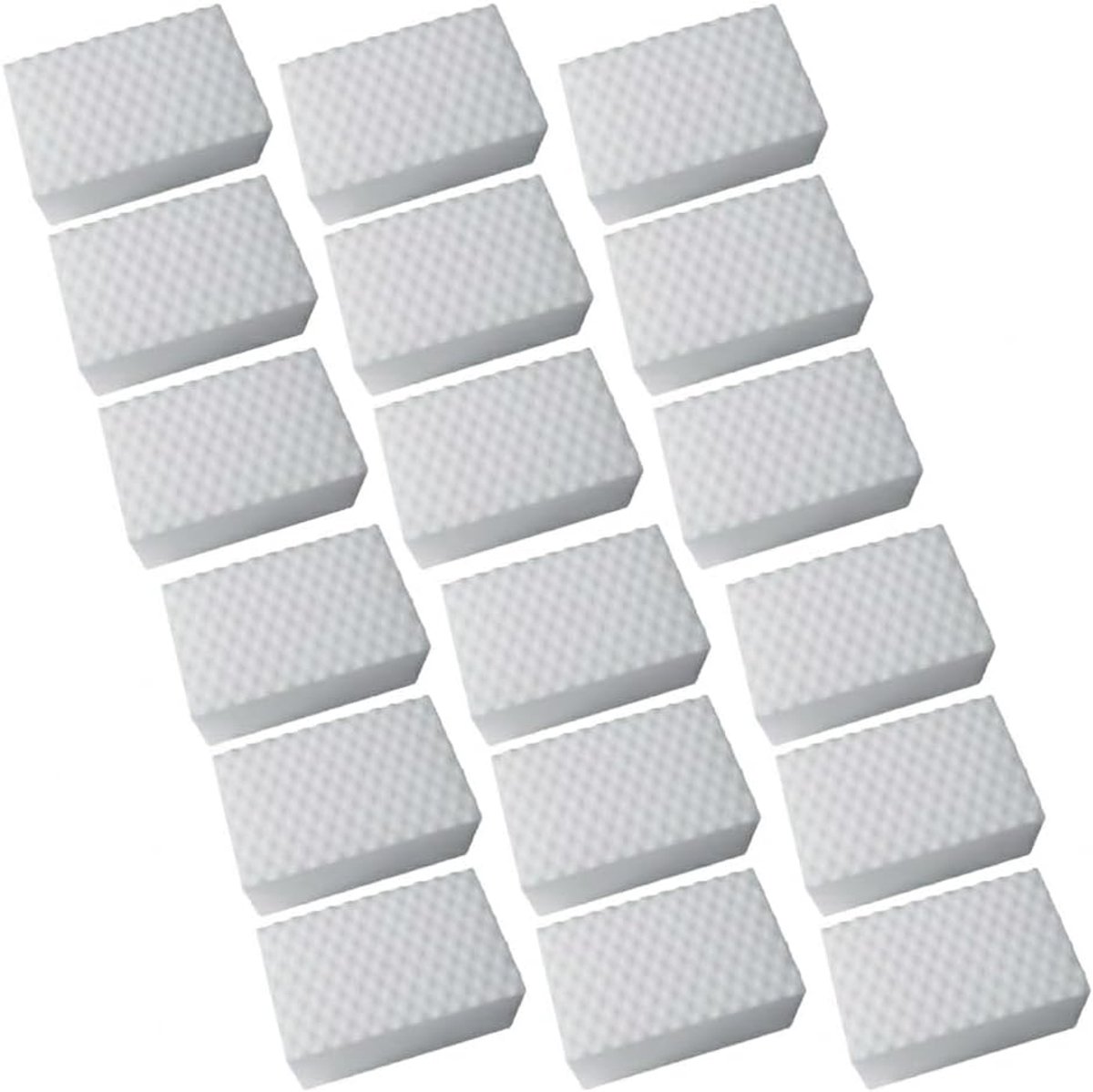 18 vuilverwijderaars, dubbel verdicht, premium melamine spons voor muren, keuken en badkamer, extra duurzame gum spons, verwijdert vlekken met alleen water, universele schoonmaakspons, wit, 10x6x2cm