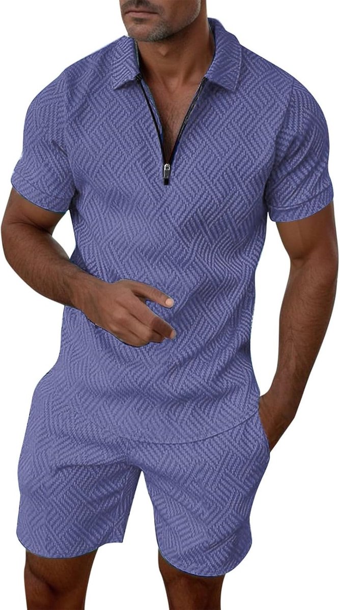 2-delige set voor heren, katoen, joggingpak, bovendeel en broek, ronde hals, lange mouwen, fitness, gym, zacht, comfort, dagelijks gebruik, A123