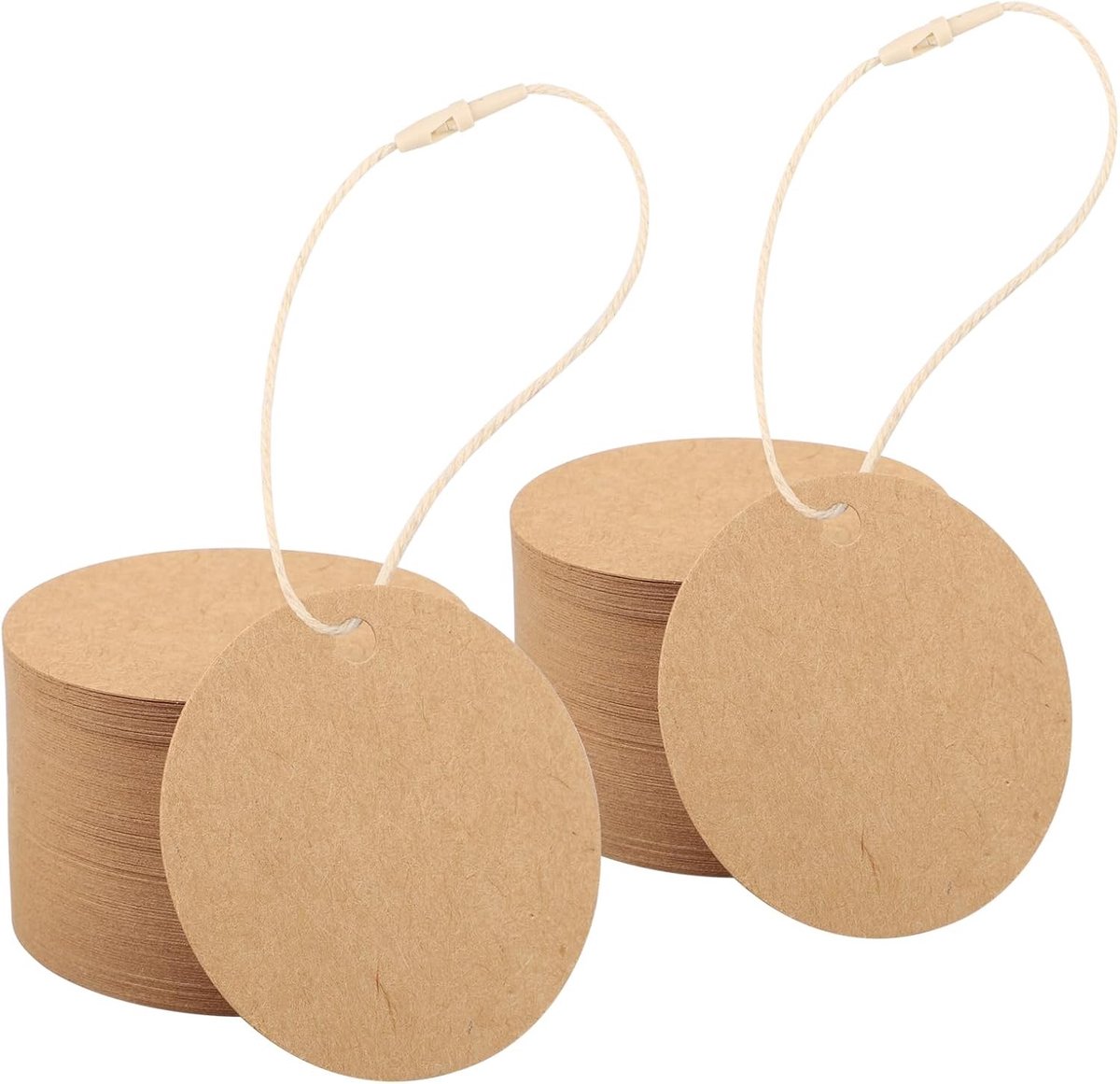400 Stuks Witte Cadeaulabels - 300GSM Lege Papieren Labels - 5x8cm Rectangulaire Labels voor Verpakking, Bruiloften en Cadeaus