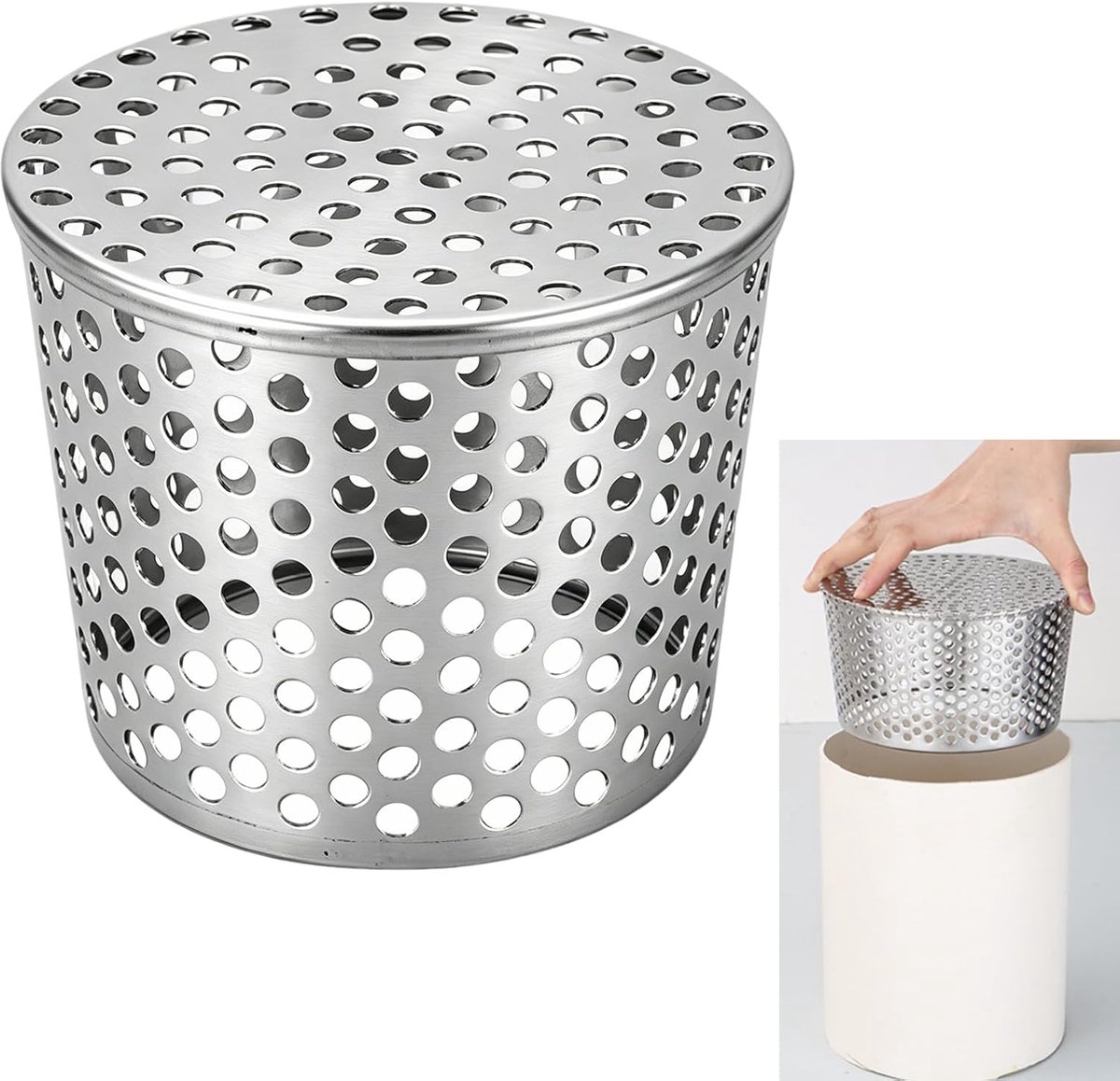 2 stuks dakgoten, bladbescherming van roestvrij staal, regengoten, bladbescherming, valpijpbescherming, bladvanger - ShopVlot