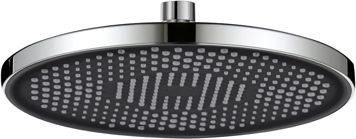 SnelShoppen - Rain Shower Head 26cm - Waterbesparende Douchestraal - Universel Rond Douchekop met Anti-Kalk Nozzles - Duurzaam ABS Chroom - Luxe Desig