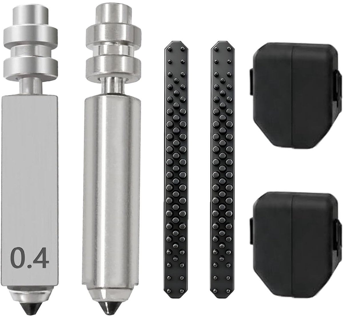 2 stuks 0,4 mm Kobra X/4 gehard stalen mondstuk met Nozzle Wiper siliconen sokken Hotend Kit voor Anycubic Quick-Swap gehard staal Nozzles Silicone Sock Nozzle Brush voor Anycubic Kobra 4