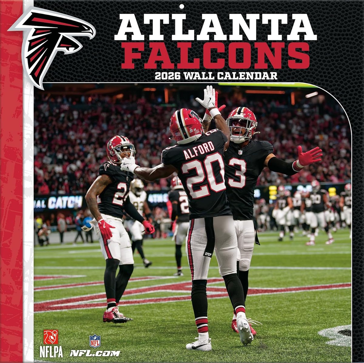 NFL Calendar Wall Calendar 2026 30x60 cm Atlanta Falcons - ShopVlot