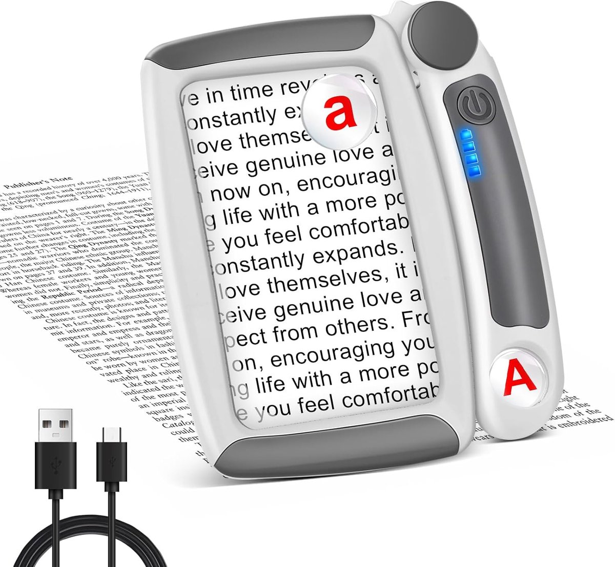 SnelShoppen - Vergrootglas voor lezen, Handheld Loep, Ideaal voor Ouderen, Lichtgewicht, Draagbaar, 3x Vergroting, Transparant, Perfect voor Hobby's e