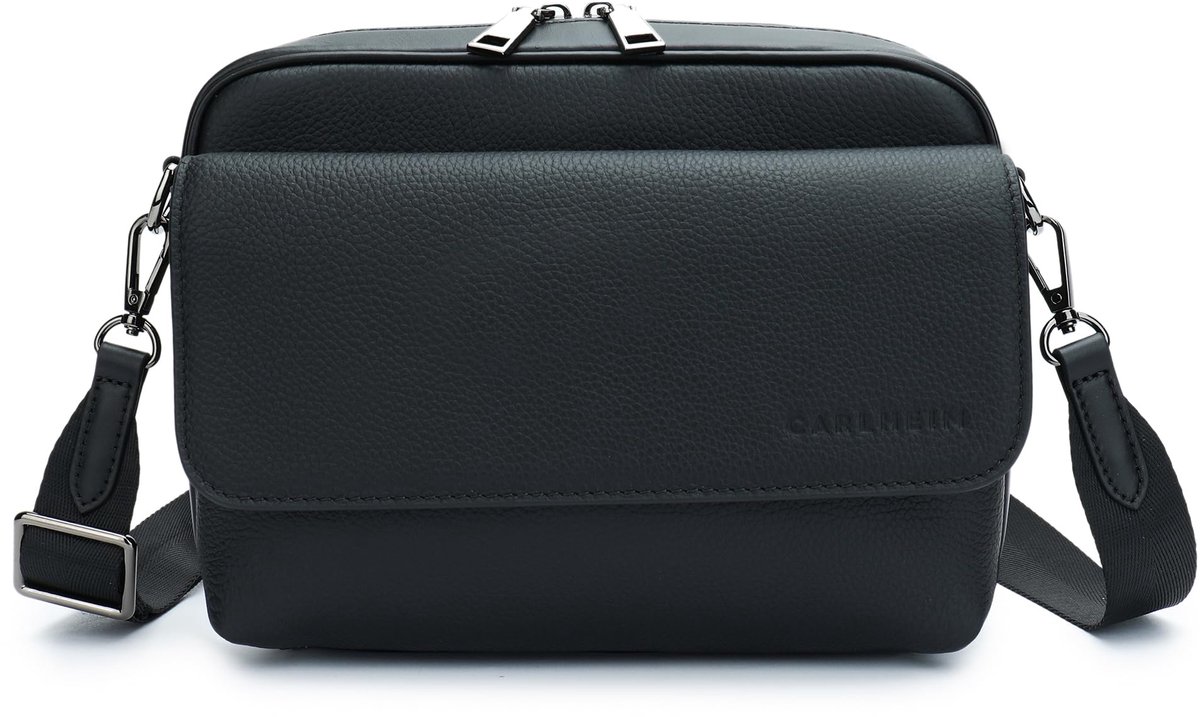 Carlheim Crossbody bag, Cross-Wear Kai, Genuine Leather, Black - ShopVlot