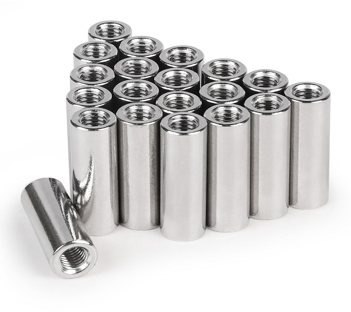 Set van 20 lange moeren M8 x 30, roestvrij staal V2A, schroefhulzen, verlengmoeren en spacerhulzen voor vervangingen