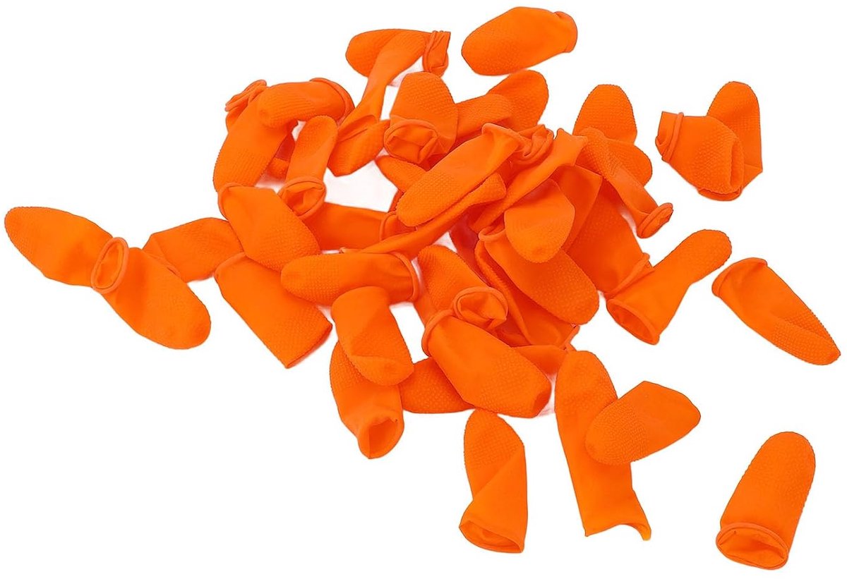 Vingerhoezen Niet-statisch Antislip Slijtvaste Beschermhoezen 100 Stuks Latex Vingerbedjes Vingerbeschermers Groot Formaat Wegwerpvingerbedjes voor Vingertoppen
