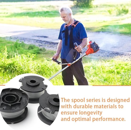 3 stuks reservespoel nylon draad, vervanging voor grasmaaier, spoel, compatibel met Einhell Ge-CT 18/28 Li en Ge -CT 18/28 Li TC, lengte 5 m Ø 1,6 mm, reservespoelen — afbeelding 4