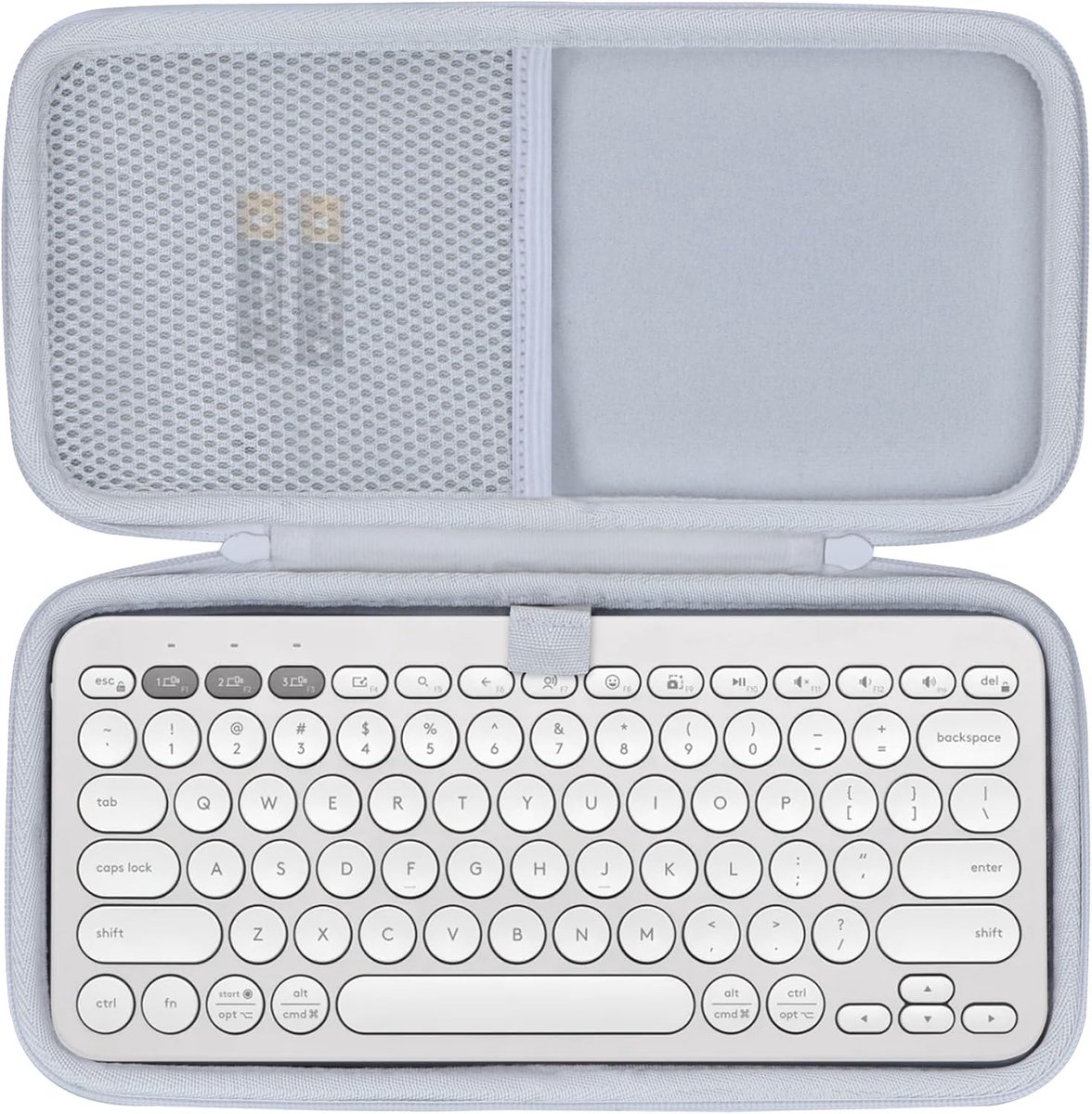 Lebakort Hard Case Compatible with Logitech Pebble Keys 2 K380s K380 Keyboard (White Case) - ShopVlot