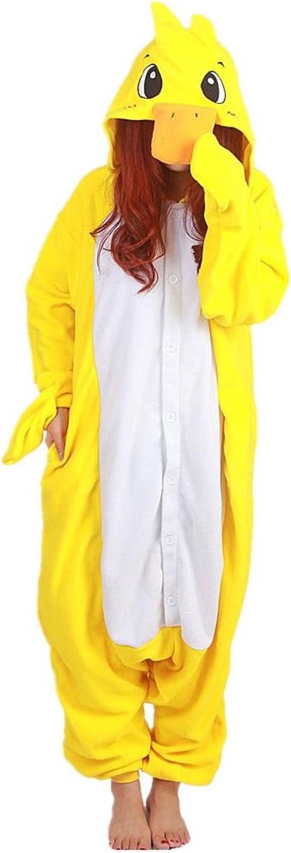 Wotogold Animal Yellow Duck Pyjama Unisex Volwassenen en Kinderen Cosplay Kostuums