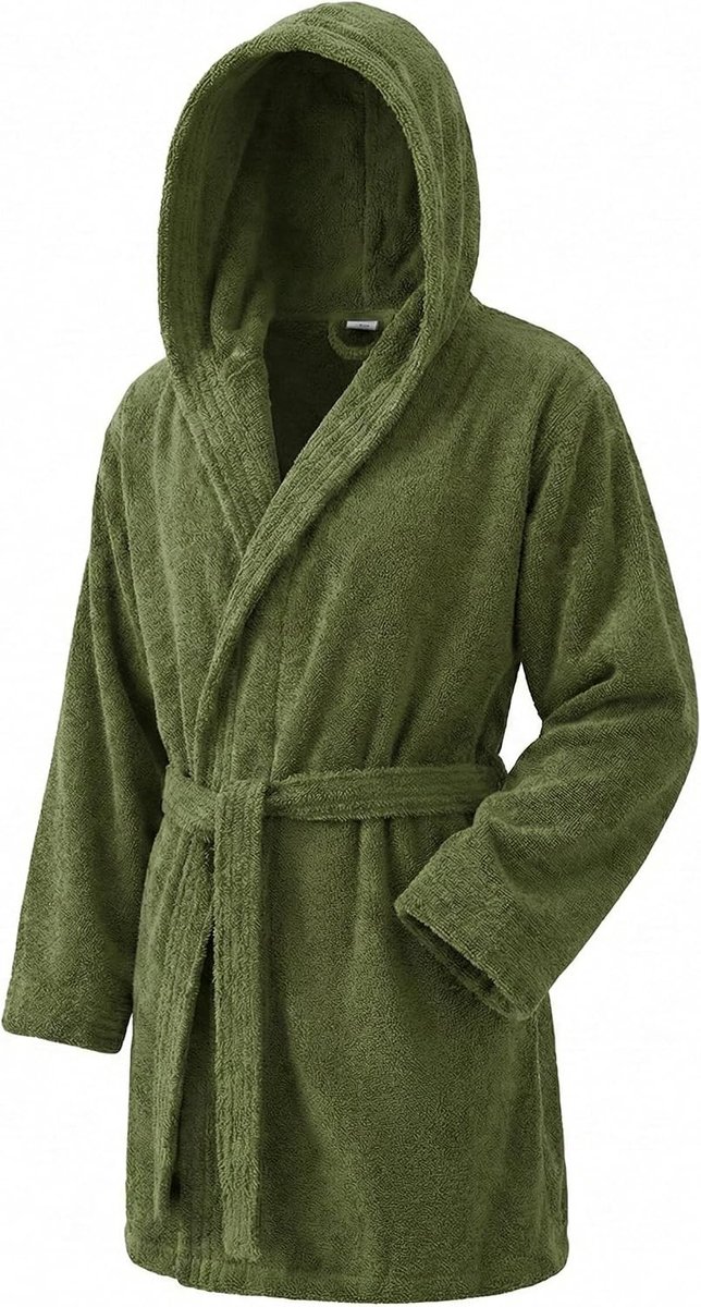 Towel Elegante badjas voor dames en heren, 100% katoen, 500 g/m², met capuchon of zonder capuchon, zacht en absorberend voor douche, spa en zwembad