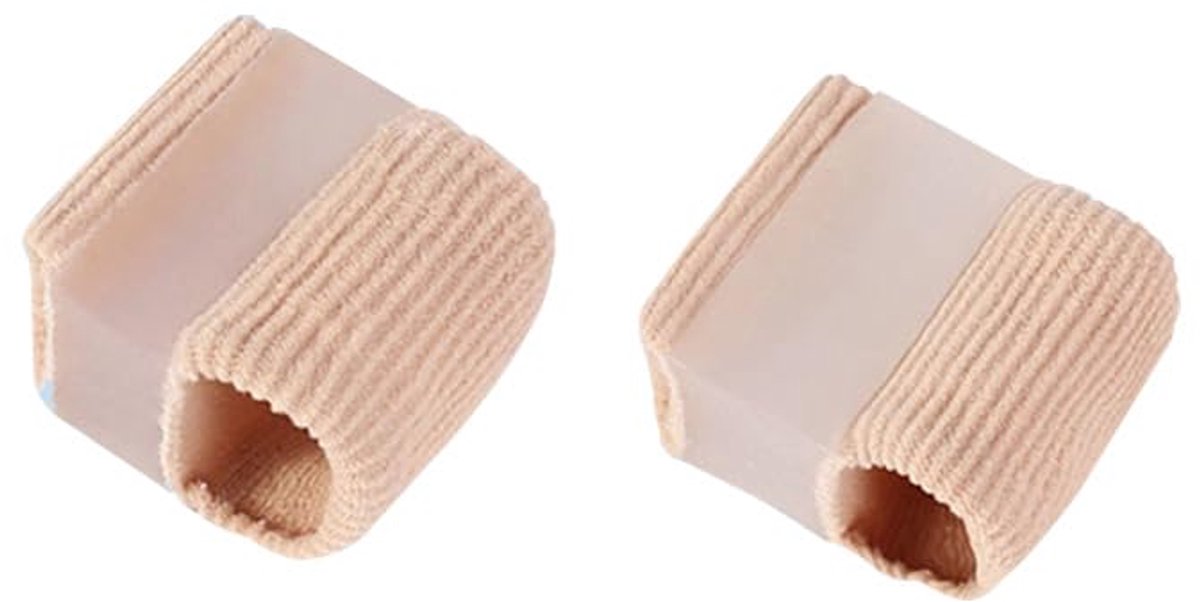 4 stuks siliconen buisbandages voor overlappende tenen, bunions en hamertenen, hallux valgus-correctie, uitlijning van grote tenen, correctie en afstandhouders, Blauw, 1