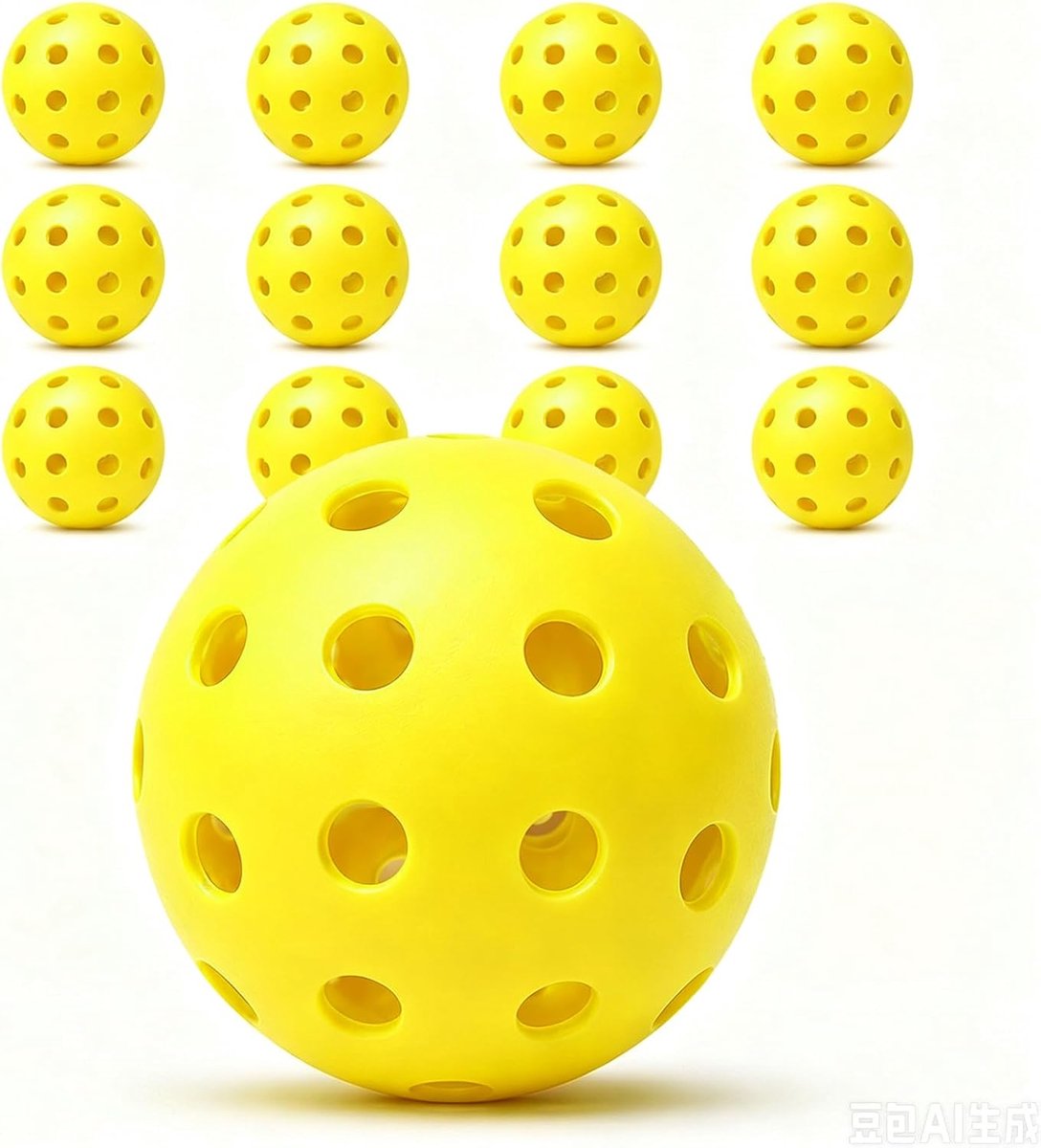 Outdoor Pickleballballen, een set met 12 pickleballs met 40 gaten, High Bounce True Flight, duurzame outdoor - ShopVlot