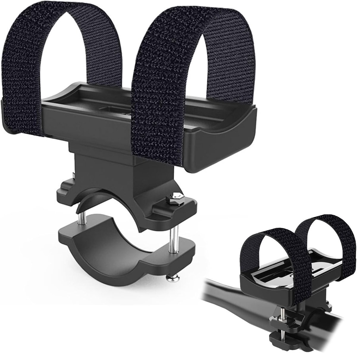 Fietslichtclip, houder voor fiets, elektrische fietslamp, houder voor fietszaklamp, universeel verstelbaar, elastisch, fietshouder voor koplamp en mountainbike