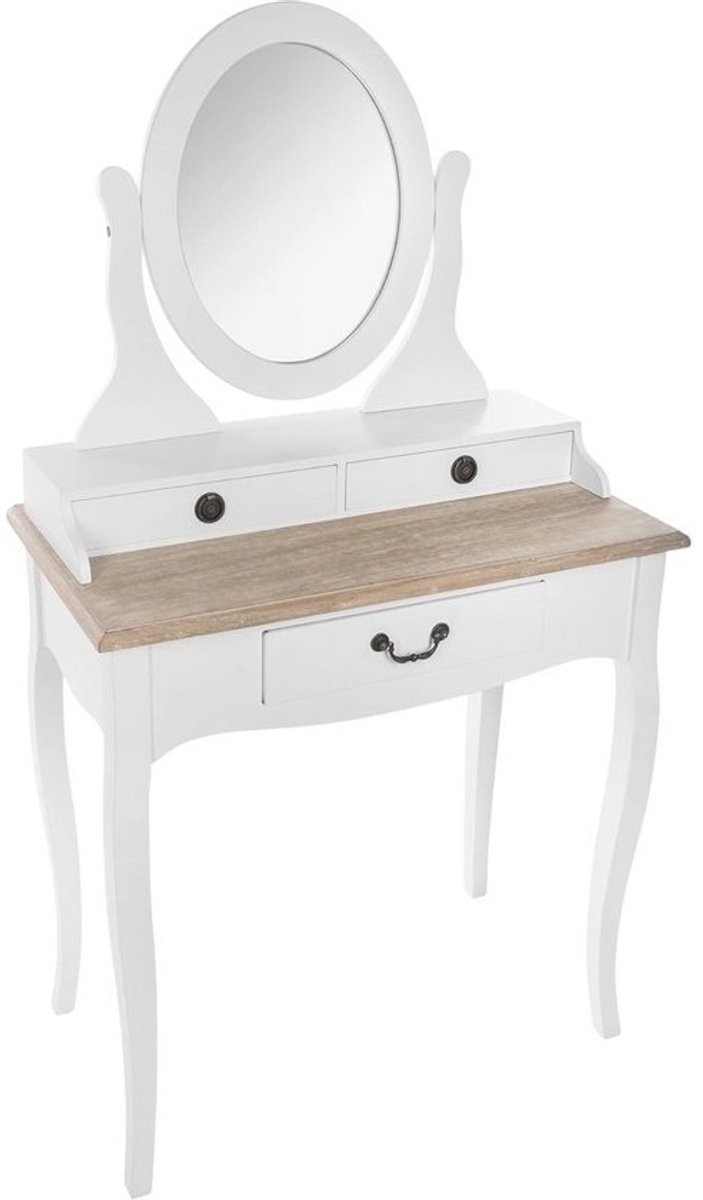 Toilettafel - met 3 lades - Wit - L 74 x B 40 x H 135 cm